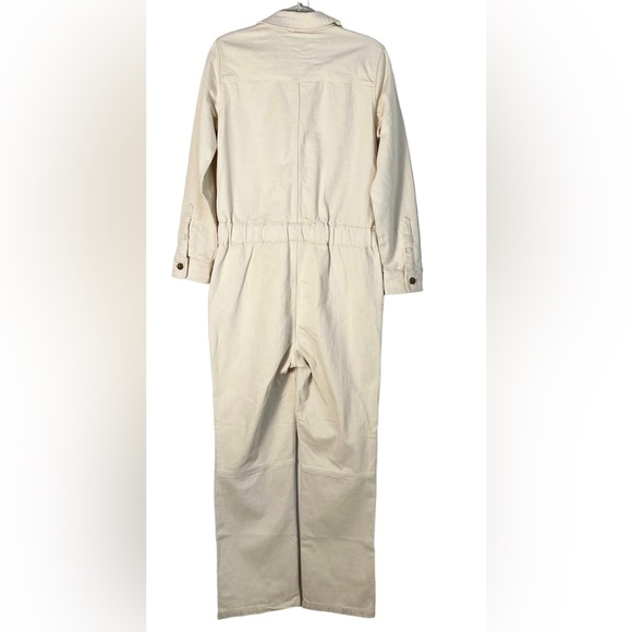 Faherty Overland Twill Jumpsuit Womens Small Natural Ivory Cream Casual NWT - Picture 5 of 13
